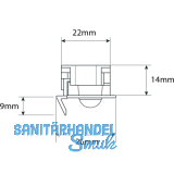 Einbauleuchte Miska Sensor 3,2 Watt, neutralwei L 372mm alu
