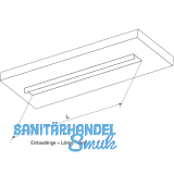 Einbauleuchte Miska Sensor 3,2 Watt, neutralwei L 372mm alu