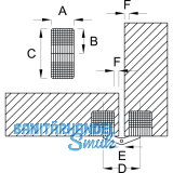 Exakt Einbohr-Scharnier Bohr  12 mm, Holzstrke 17-22 mm, Messing blank