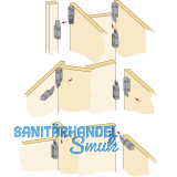 HETTICH Einhngebeschlag, MultiClip, KS Thermoplast schwarz, 46080