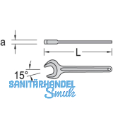 GEDORE Einmaulschlssel DIN 894 27 mm Maulstellung 15