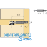 HETTICH RASTEX 15 Twister Einschraubdbel Direktgewinde, Bohr 5, Spannma 20