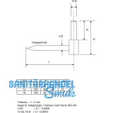 Einschraubkegel 14 mm, Edelstahl-Effekt