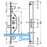 Einstecktrieb mit Stulp eckig, ohne Einlegestange, rechts, Stahl verzinkt