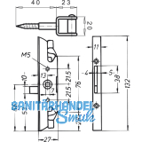 Einstecktrieb ohne Stulp, ohne Einlegestande, rechts, Stahl verzinkt