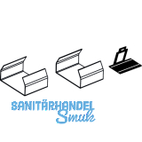 Endkappen- Einbauset zu Aluprofil MEC-2, alufarbig