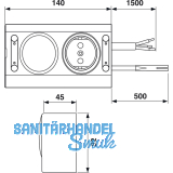 Energie-Box 2 230 V, mit Schalter und 1 Steckdose