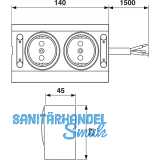 Energie-Box 3 230 V, mit 2 Steckdosen