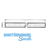 KWS Gewindestifte DIN 976 - M8 X 80 verzinkt - blau