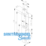 Einbauriegel mit Totpunktstellung, ohne Stulp, Innengewinde M 10, Stahl verzinkt