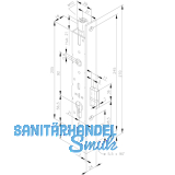 Einbauriegel sperrbar PZ m. Riegel, DM 21 , Stulp 270 x 24 x 3 mm,Stahl verzinkt