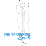 Doppeltrriegel Hub 14, 250 x 20 x 2,5 mm, Stahl verzinkt