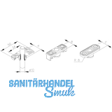 Stangenfhrung f. Alutren A= 23 x 50 mm, schwarz beschichtet