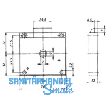 HEKNA 920 Zylinder-Fallenschloss Dornma 32 mm