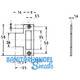 JuNie ASS 1882 Zylinder-Fallenschloss Dornma 30 mm, Zamak