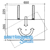 Einfachauszug 1007, 650x350 mm, Tragkraft 40 kg, Stahl schwarz beschichtet