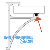 Einlegeprofil Fritz Lnge 3000 mm, Kunststoff transparent