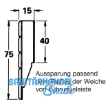 Standard Frontblende, Breite 900 mm, Euro Buche gedmpft roh