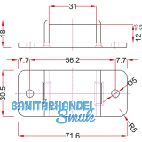 Stangenschlaufe zu Falttortreibriegel, Stange 30 X 10 mm, Stahl verzinkt