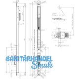 Kabelbergnge verdeckt, steckbar 10314, 519 x 24 x 17,5 mm, Edelstahl