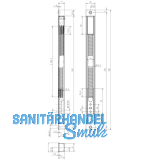 Kabelbergang GU verdeckt-rund, 346 x 20 x 18 mm, Edelstahl