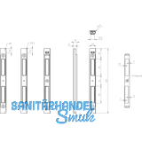Schlieblech verstellbar SB.VAR.7 z.Einfrsen,Rad. 1,5 mm,Zamak Edelstahl-Effekt