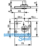 Drehlager GEZE TS 500/550 flachkonisch, Stahl verzinkt