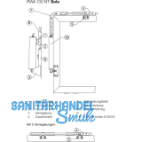 GEZE RWA 100 NT mit E250/ Hub 300 mm, Aluminium wei RAL 9016