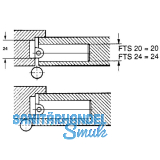 Falztrschlieer GU FTS 24 fr Innentren, 140 kg