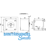 Schlsselschalter Unterputz, 90 x 70 x 52 mm, Aluminium
