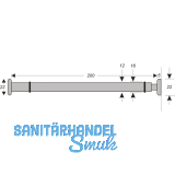 Glastablartrger Verona - Edelstahl,  12 mm, Lnge 200 mm, Edelstahl rostfrei