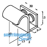 403 Glastrgriff fr Glasstrke 6-8mm; Messing verchromt poliert