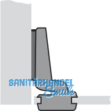 HETTICH INTERMAT Mittelanschlag 9904-T1, KR-9.5, W 95, schwarz/vern.