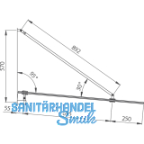 Glasvordachbeschlagset AL-Sky Light 1000, Edelstahl
