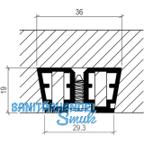 Gratleiste, Lnge 1850 mm, Aluminium/Stahl
