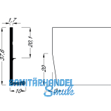 Griffleiste Alhena Lnge 2500 mm, ablngbar, Aluminium Edelstahl Effekt