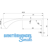 Griffleiste Edge Urban LA 2 x 32 mm, Lnge 200 mm, Aluminium Edelstahl Effekt