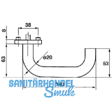 GRUNDMANN Wechselgarnitur GEOS 1754/D6K FH m. Rosetten PZ, VK 9, silber elox