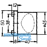 GRUNDMANN Trknopf Zylinderform - auf Ros. fest u.Gewindeanstze M4, silber elox