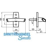GRUNDMANN Triebolive FAVORIT 1026 - VK 7 x 35 mm, Ros. 25 x 65 mm, Alu poliert