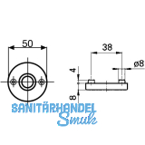 GRUNDMANN Drckergt. WG 1700L - auf Ros. WC, TS38 - 43, silber eloxiert