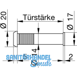 GRUNDMANN Trgucker  14, Linse 170, TS 42-60, Messing verchr,B-schutztauglich
