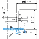 Schiebetrschloss HAWA-Toplock fr ESG/VSG 8 - 12,7 mm, PZ