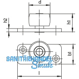 Fhrungsrolle HELM 459 PL, Stahl gelb passiviert