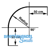 Kreisbogen HELM 400, 90 horizontal, Stahl gelb passiviert