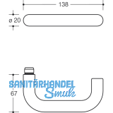 HEWI Wechselgarnitur 111.20 R/122.23 - auf Rosette PZ rubinrot