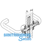 HEWI Drckerstift geteilt 72.3 R - VK 9 mm, 9,1-19 x 19,1-29 mm, Stahl verzinkt