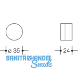 HEWI Wandtrpuffer 610 - 24 mm,  35 mm, Nylon lichtgrau