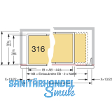 HETTICH SYSTEMA TOP 2000 Hngeregistratur-Rahmen verstellb., 700 -872mm, Alu-F.
