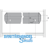 HETTICH SYSTEMA TOP 2000 Hngeregistratur-Rahmen verstellb., AB 700-872mm, schw.